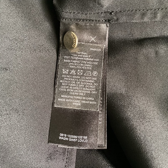 Ted Baker London Nomina Black/GreyishGold Lace Blouse, Size S - Picture 11 of 11